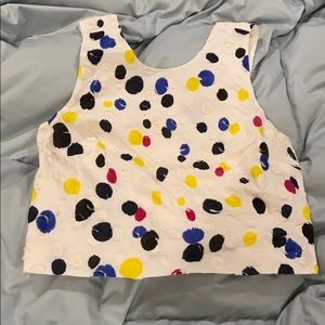 J.Crew collection tossed dot crop top